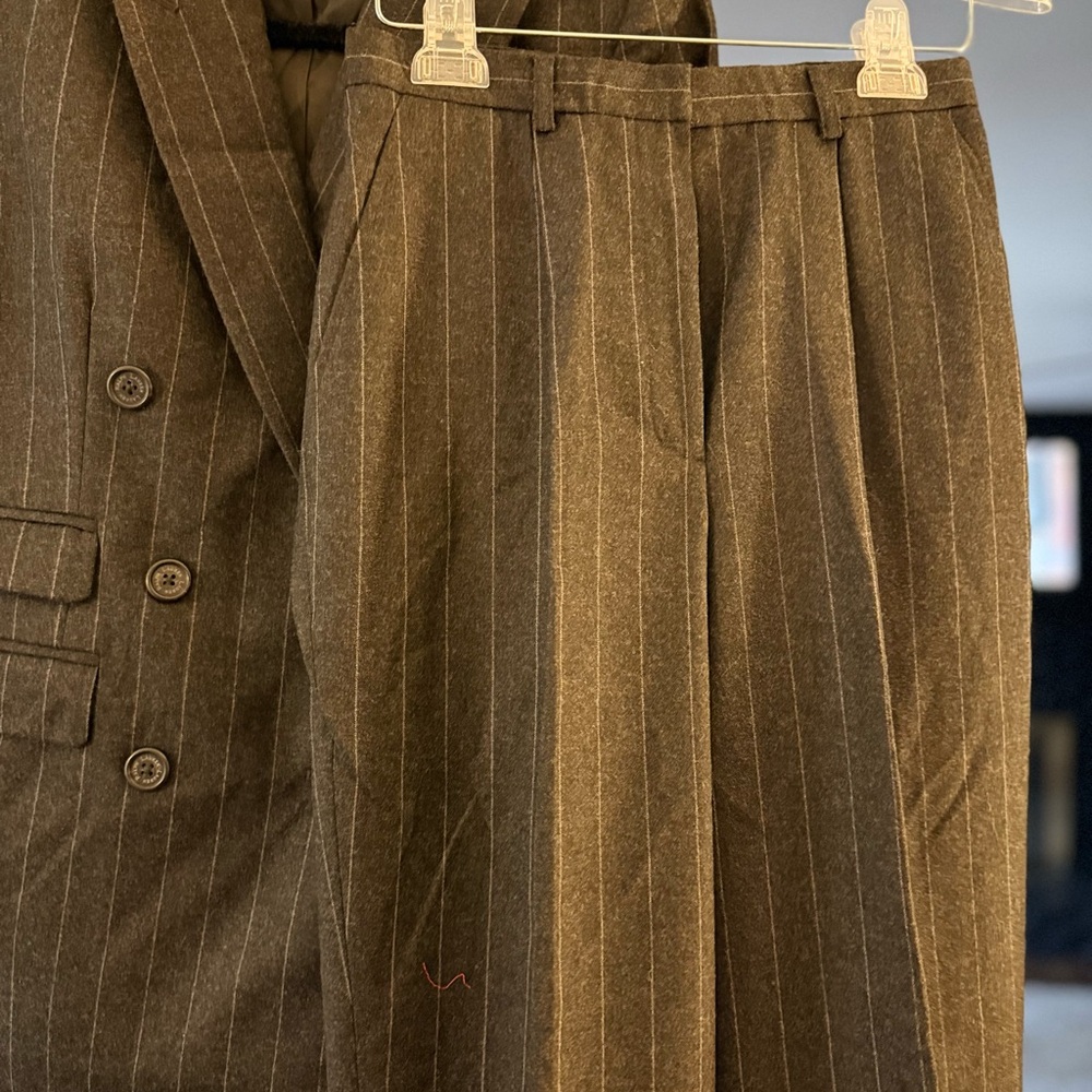 Ralph Lauren Charcoal Pinstripe Pantsuit
